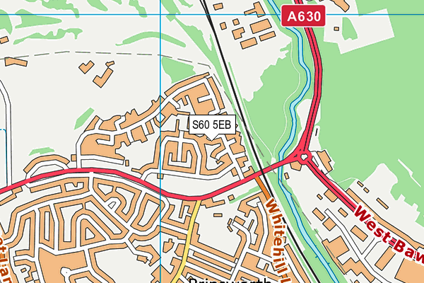 S60 5EB map - OS VectorMap District (Ordnance Survey)