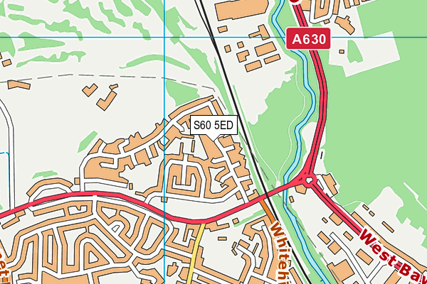 S60 5ED map - OS VectorMap District (Ordnance Survey)