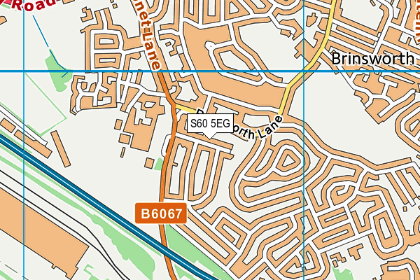 S60 5EG map - OS VectorMap District (Ordnance Survey)