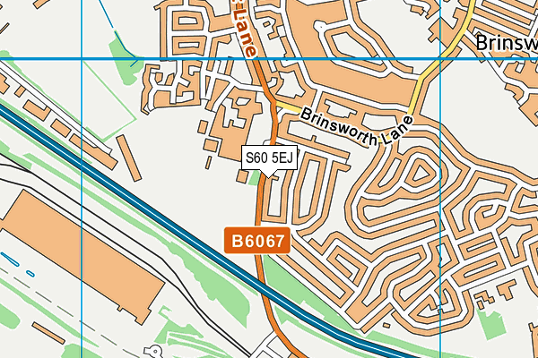 S60 5EJ map - OS VectorMap District (Ordnance Survey)