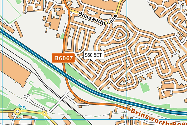 S60 5ET map - OS VectorMap District (Ordnance Survey)