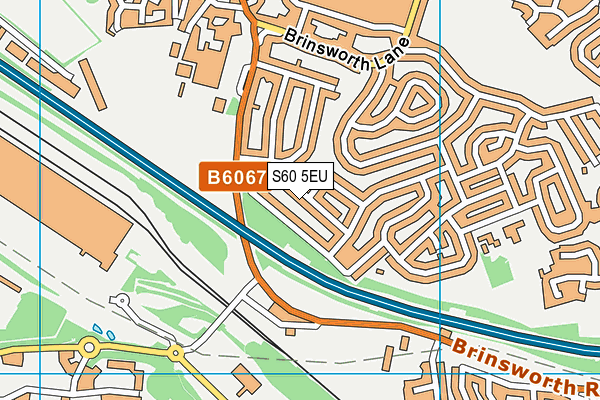 S60 5EU map - OS VectorMap District (Ordnance Survey)