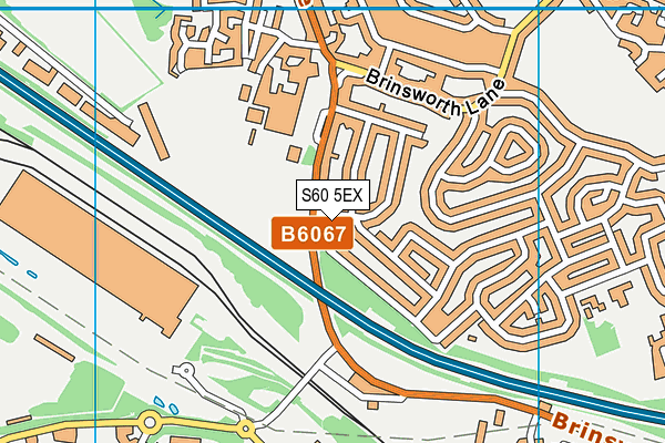 S60 5EX map - OS VectorMap District (Ordnance Survey)