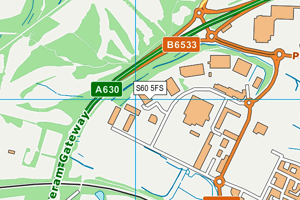 S60 5FS map - OS VectorMap District (Ordnance Survey)