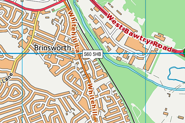 S60 5HB map - OS VectorMap District (Ordnance Survey)