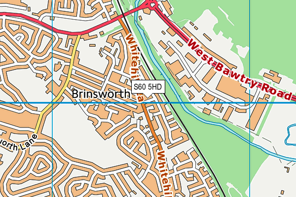 S60 5HD map - OS VectorMap District (Ordnance Survey)