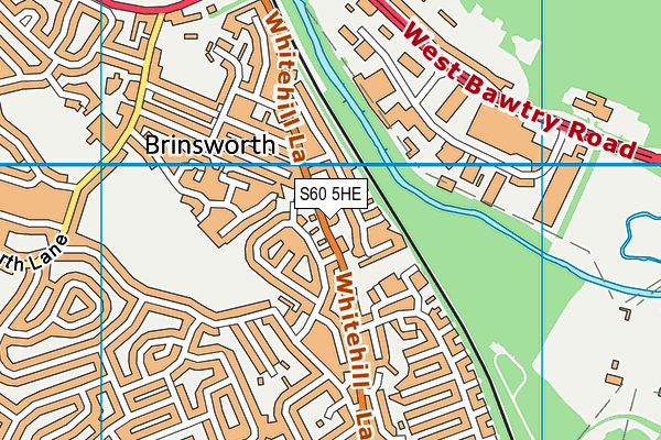 S60 5HE map - OS VectorMap District (Ordnance Survey)