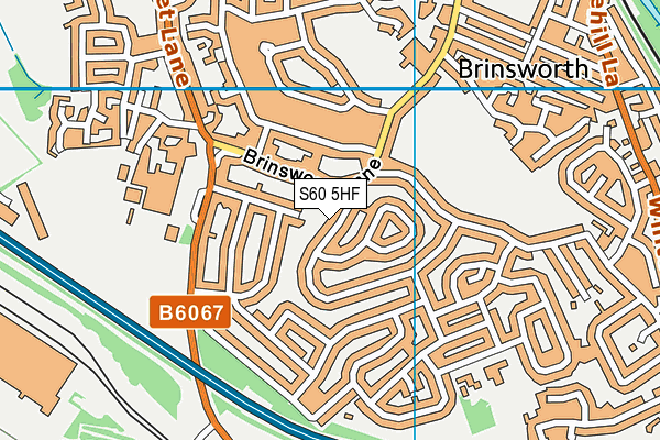 S60 5HF map - OS VectorMap District (Ordnance Survey)