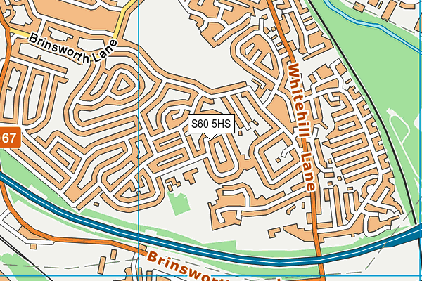 S60 5HS map - OS VectorMap District (Ordnance Survey)