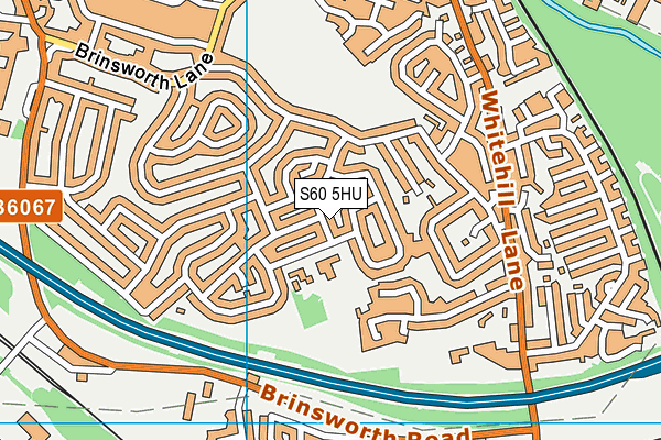S60 5HU map - OS VectorMap District (Ordnance Survey)