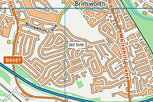 S60 5HW map - OS VectorMap District (Ordnance Survey)