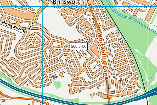 S60 5HX map - OS VectorMap District (Ordnance Survey)