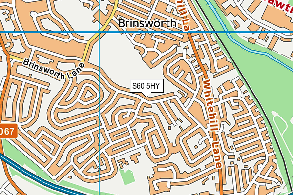 S60 5HY map - OS VectorMap District (Ordnance Survey)