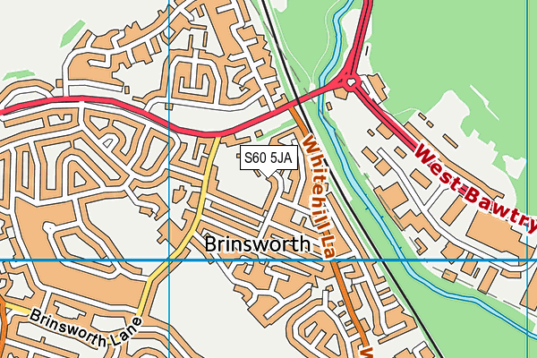 S60 5JA map - OS VectorMap District (Ordnance Survey)