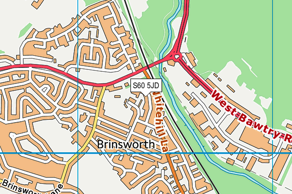 S60 5JD map - OS VectorMap District (Ordnance Survey)