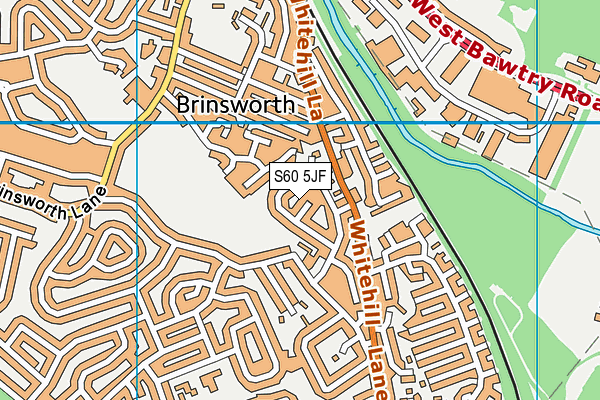 S60 5JF map - OS VectorMap District (Ordnance Survey)