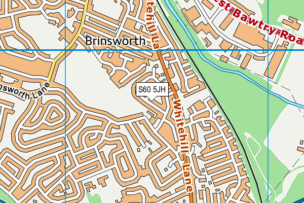 S60 5JH map - OS VectorMap District (Ordnance Survey)
