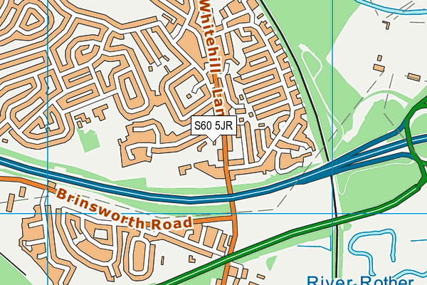 S60 5JR map - OS VectorMap District (Ordnance Survey)