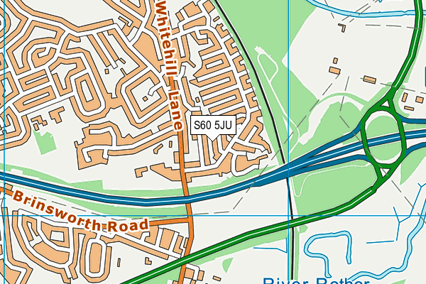 S60 5JU map - OS VectorMap District (Ordnance Survey)