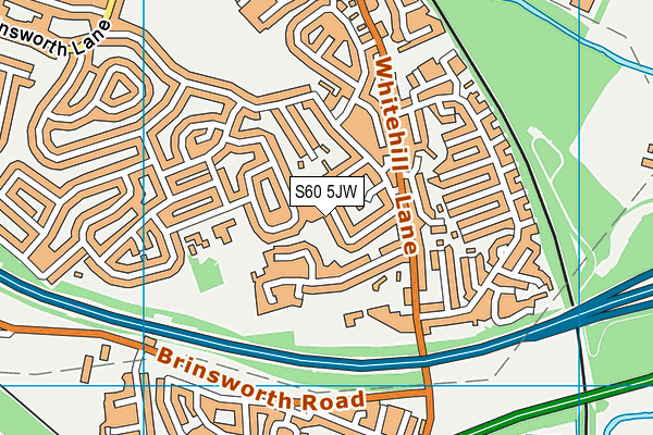 S60 5JW map - OS VectorMap District (Ordnance Survey)