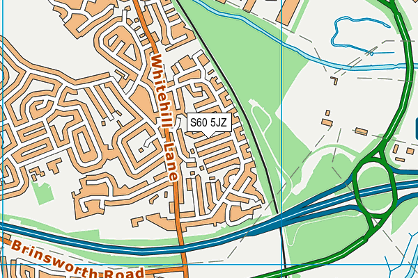 S60 5JZ map - OS VectorMap District (Ordnance Survey)