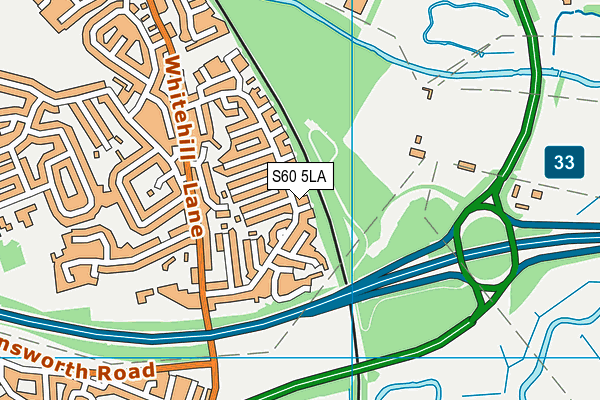 S60 5LA map - OS VectorMap District (Ordnance Survey)