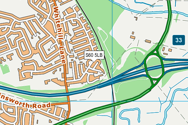 S60 5LB map - OS VectorMap District (Ordnance Survey)