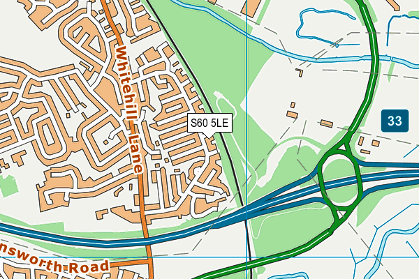 S60 5LE map - OS VectorMap District (Ordnance Survey)