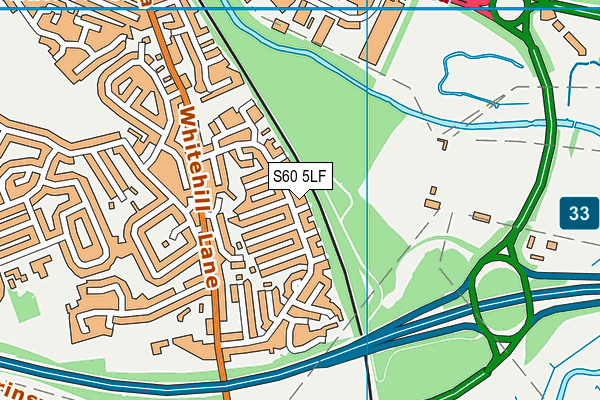 S60 5LF map - OS VectorMap District (Ordnance Survey)