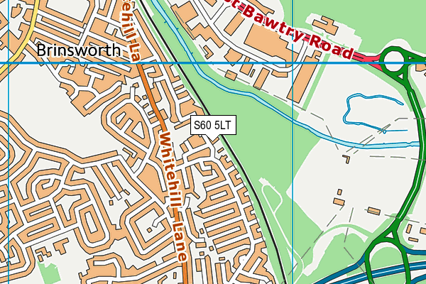 S60 5LT map - OS VectorMap District (Ordnance Survey)