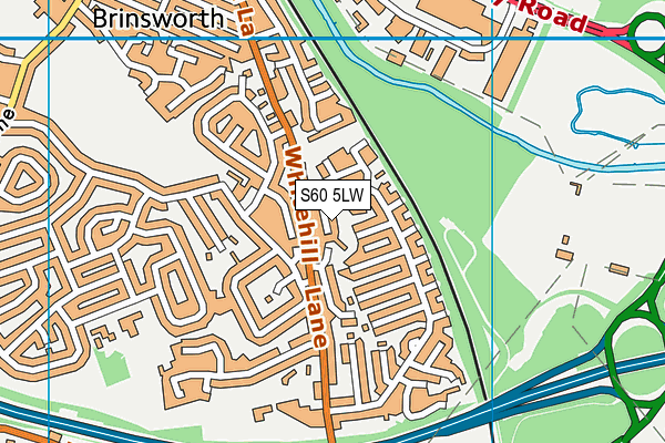 S60 5LW map - OS VectorMap District (Ordnance Survey)