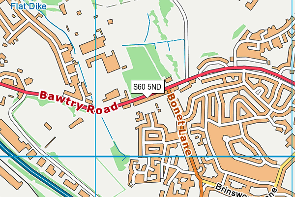 S60 5ND map - OS VectorMap District (Ordnance Survey)
