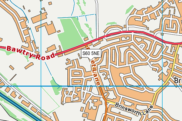 S60 5NE map - OS VectorMap District (Ordnance Survey)