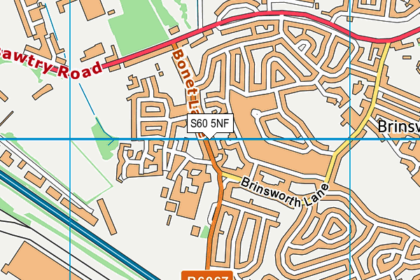 S60 5NF map - OS VectorMap District (Ordnance Survey)
