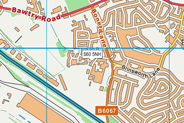 S60 5NH map - OS VectorMap District (Ordnance Survey)
