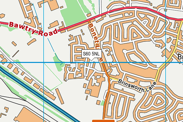 S60 5NL map - OS VectorMap District (Ordnance Survey)