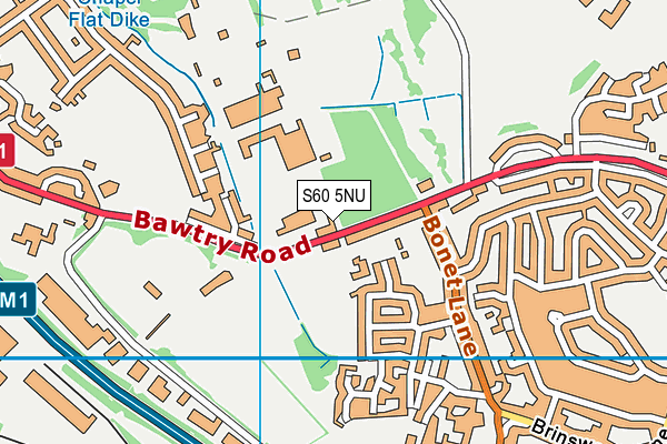 S60 5NU map - OS VectorMap District (Ordnance Survey)