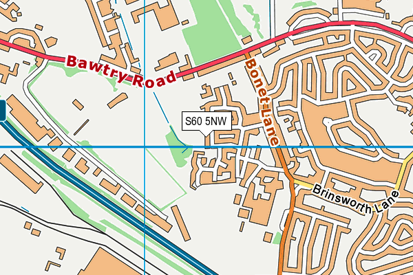 S60 5NW map - OS VectorMap District (Ordnance Survey)