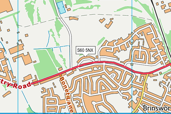 S60 5NX map - OS VectorMap District (Ordnance Survey)