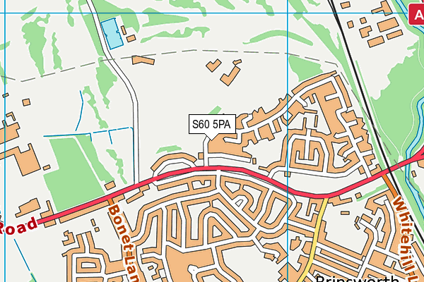 S60 5PA map - OS VectorMap District (Ordnance Survey)