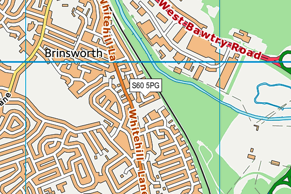 S60 5PG map - OS VectorMap District (Ordnance Survey)