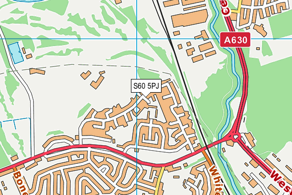 S60 5PJ map - OS VectorMap District (Ordnance Survey)
