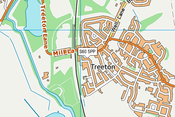 S60 5PP map - OS VectorMap District (Ordnance Survey)