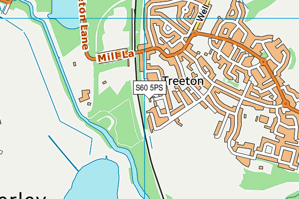 S60 5PS map - OS VectorMap District (Ordnance Survey)