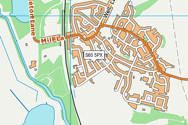 S60 5PX map - OS VectorMap District (Ordnance Survey)