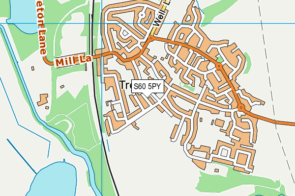 S60 5PY map - OS VectorMap District (Ordnance Survey)