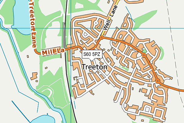 S60 5PZ map - OS VectorMap District (Ordnance Survey)