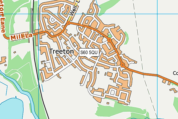 S60 5QU map - OS VectorMap District (Ordnance Survey)