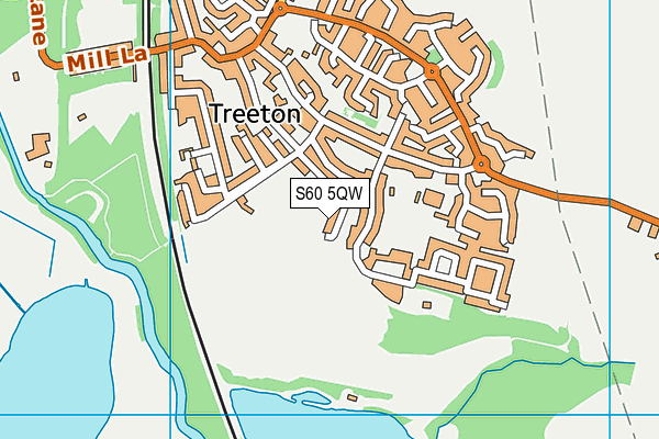 S60 5QW map - OS VectorMap District (Ordnance Survey)