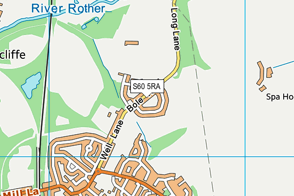 S60 5RA map - OS VectorMap District (Ordnance Survey)